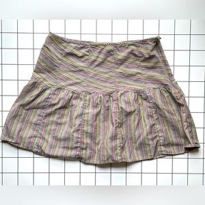 Lux by Urban Outfitters stripped Y2K rainbow stripe skirt